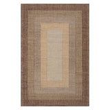 Dash & Albert Tavira Modern Bordered Indoor Rug in Brown, on white