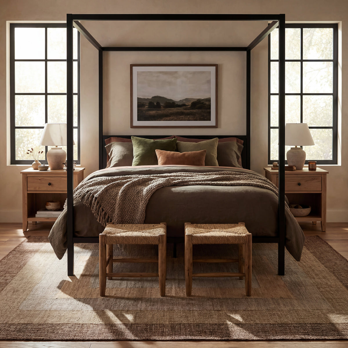 Dash & Albert Tavira Modern Bordered Indoor Rug in Brown, photo 3