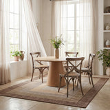 Dash & Albert Tavira Modern Bordered Indoor Rug in Brown, photo 4