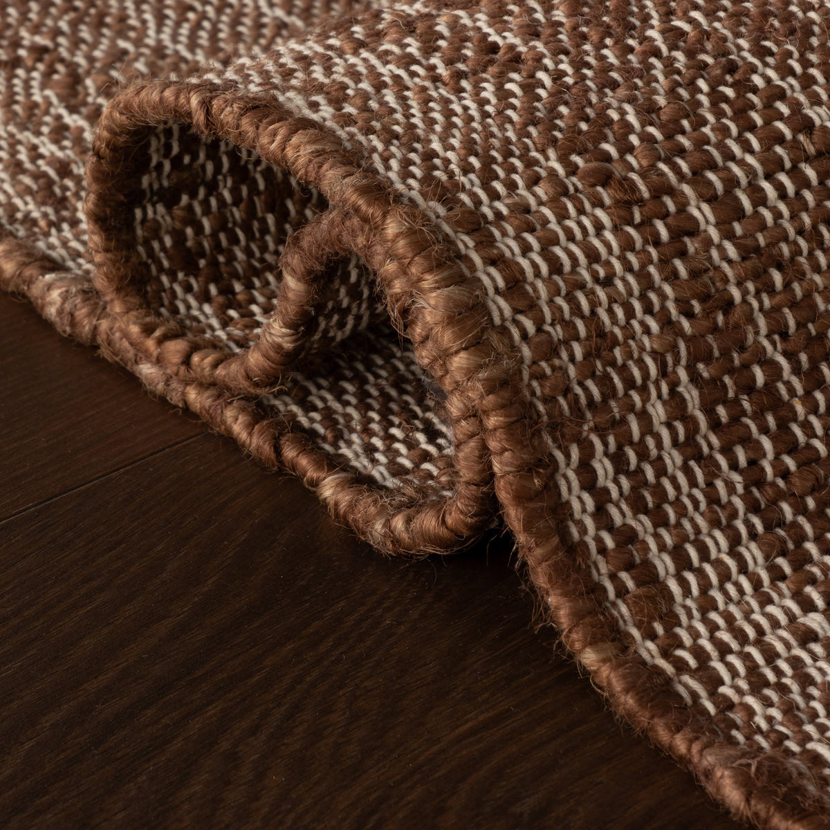 Dash & Albert Tavira Modern Bordered Indoor Rug in Brown, photo 9