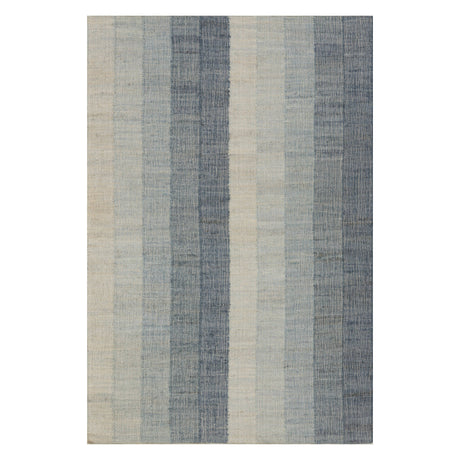 Dash & Albert Tayo Modern Striped Indoor Rug in Blue, on white