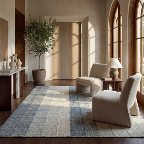 Dash & Albert Tayo Modern Striped Indoor Rug in Blue, photo 3