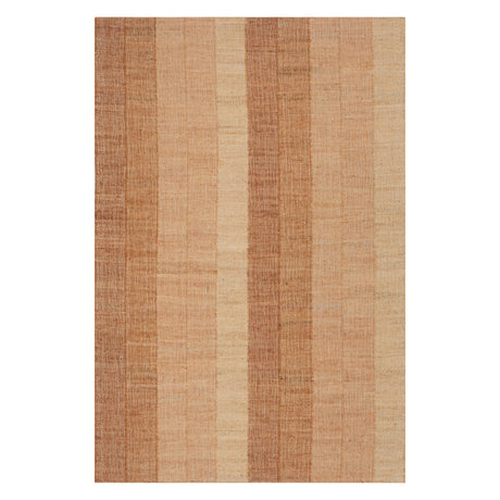 Dash & Albert Tayo Modern Striped Indoor Rug in Orange, on white