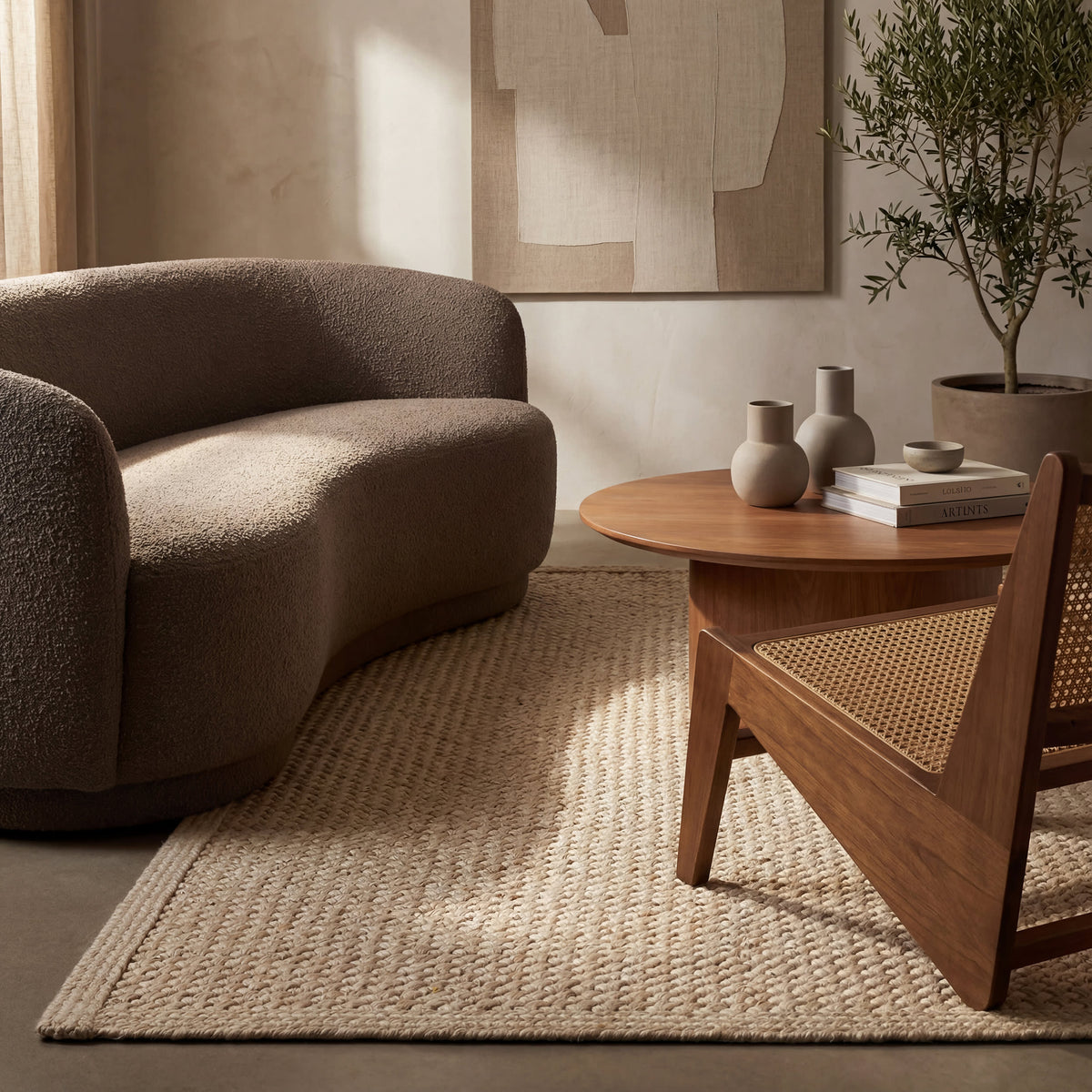 Dash & Albert Thale Textured Handmade Jute Rug in Bleach, photo 8