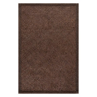 Dash & Albert Thale Textured Handmade Jute Rug in Chocolate Brown, on white