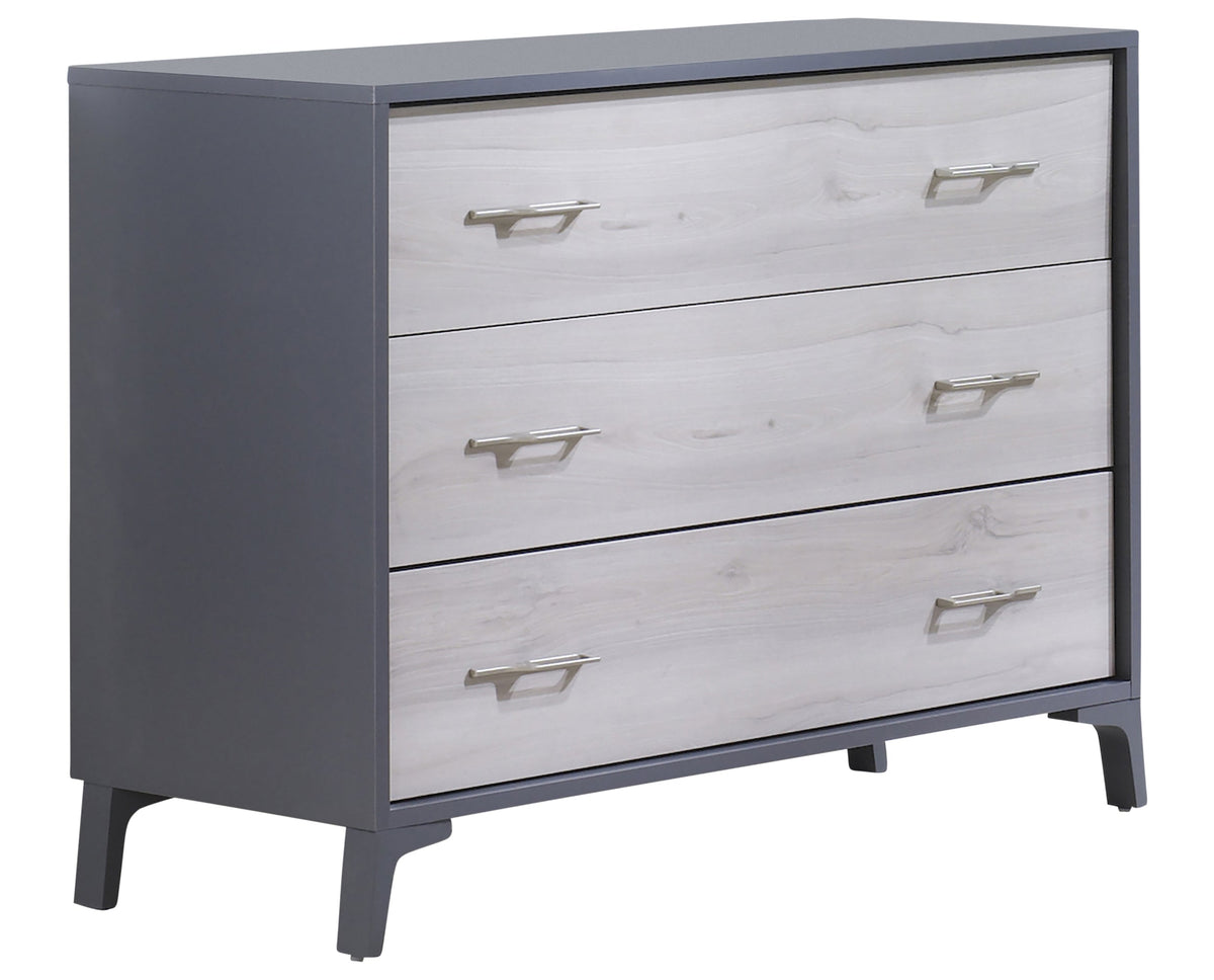 Charcoal Wood with Washed Walnut Laminate | Metro Crib & Dresser Set | Valley Ridge Furniture