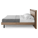 BDi Linq Up-Linq Bed in Natural Walnut, king, side view