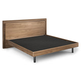 BDi Linq Up-Linq Bed in Natural Walnut, king frame with slats, no mattress