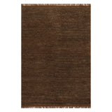 Dash & Albert Varnu Textured Handmade Jute Rug in Brown, on white