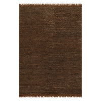 Dash & Albert Varnu Textured Handmade Jute Rug in Brown, on white
