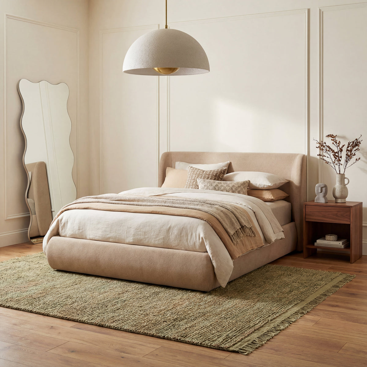 Dash & Albert Varnu Textured Handmade Jute Rug in Green, photo 3
