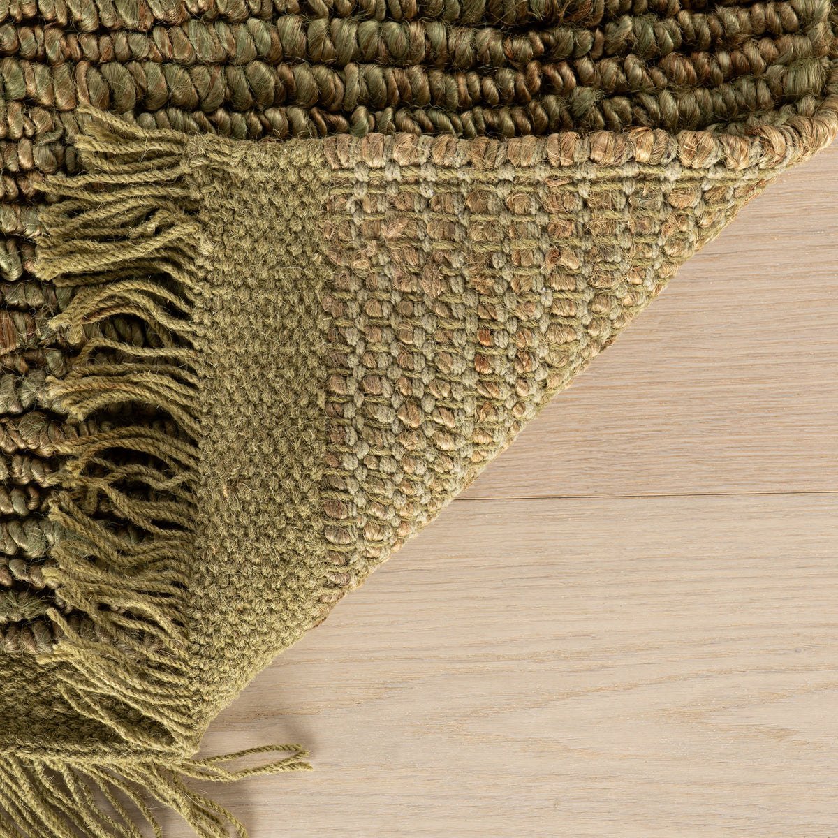 Dash & Albert Varnu Textured Handmade Jute Rug in Green, photo 5