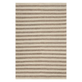 Dash & Albert Venit Modern Striped Farmhouse Rug in Brown, on white