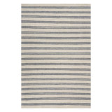Dash & Albert Venit Modern Striped Farmhouse Rug in Slate, on white