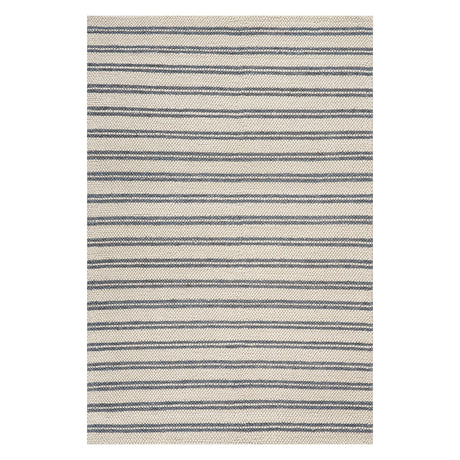 Dash & Albert Venit Modern Striped Farmhouse Rug in Slate, on white