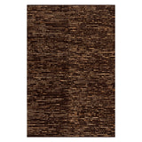 Dash & Albert Vicart Modern Striped Bohemian Rug in Brown, on white