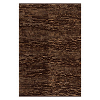 Dash & Albert Vicart Modern Striped Bohemian Rug in Brown, on white