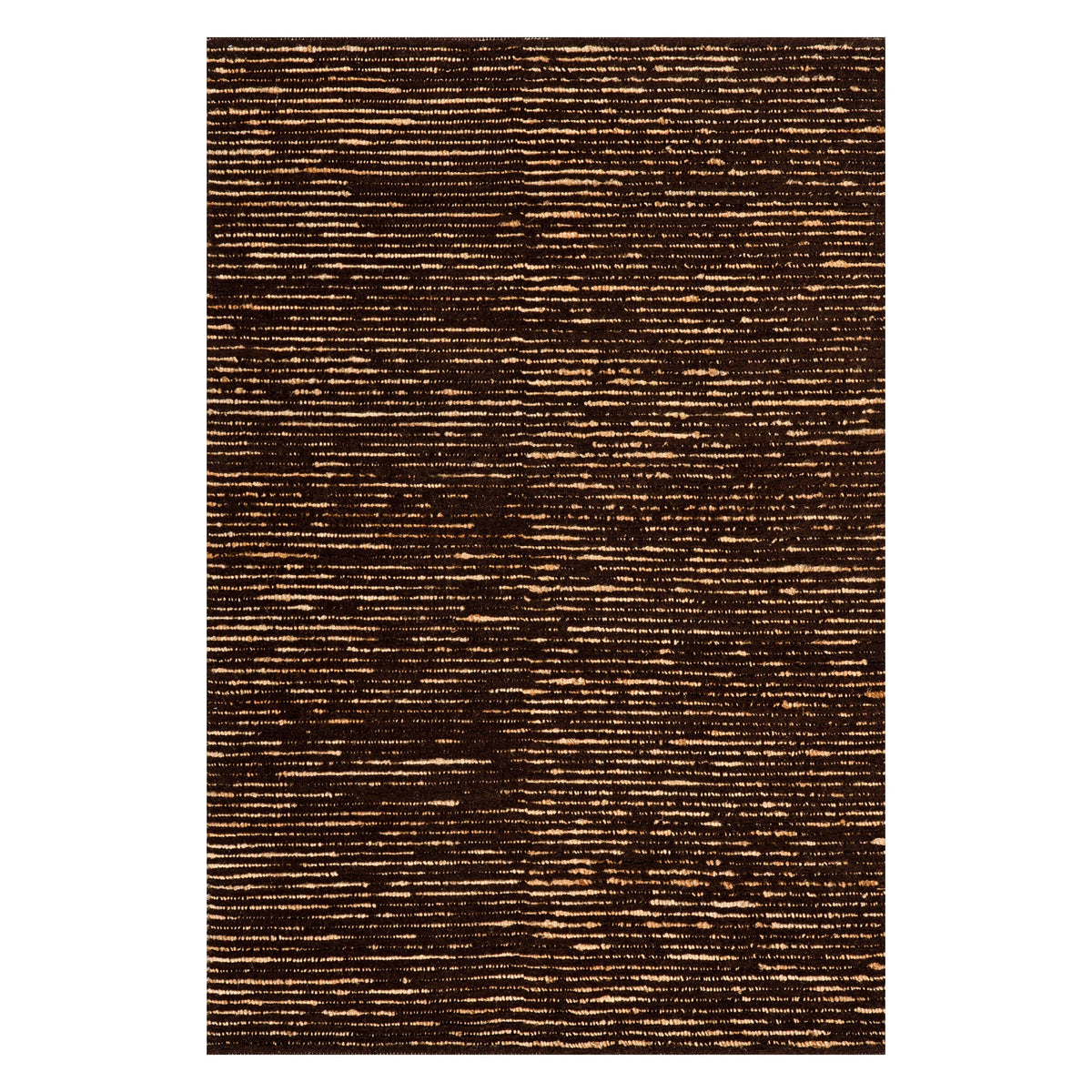 Dash & Albert Vicart Modern Striped Bohemian Rug in Brown, on white