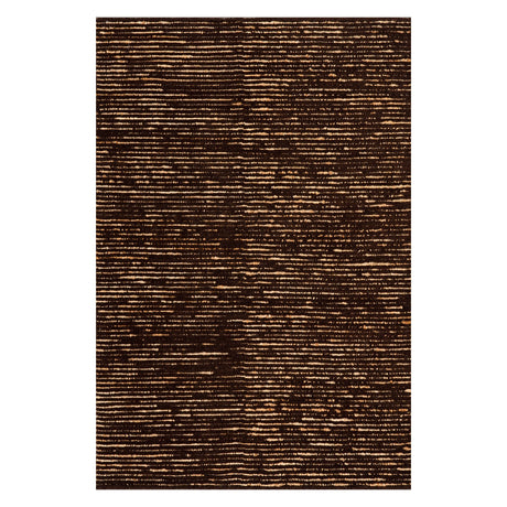 Dash & Albert Vicart Modern Striped Bohemian Rug in Brown, on white