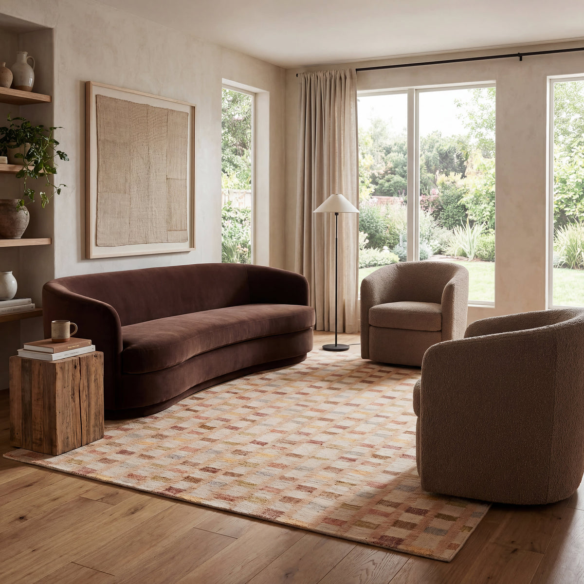 Dash & Albert Virey Bohemian Geometric Washable Rug in Multicolour, photo 2