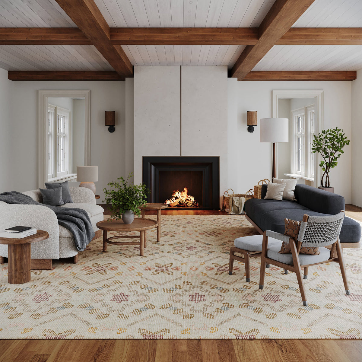 Dash & Albert Vittoria Cotton Rug in Multicolour, photo 2