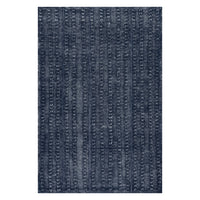 Dash & Albert Vox Chevron Handmade Wool Rug in Navy, on white