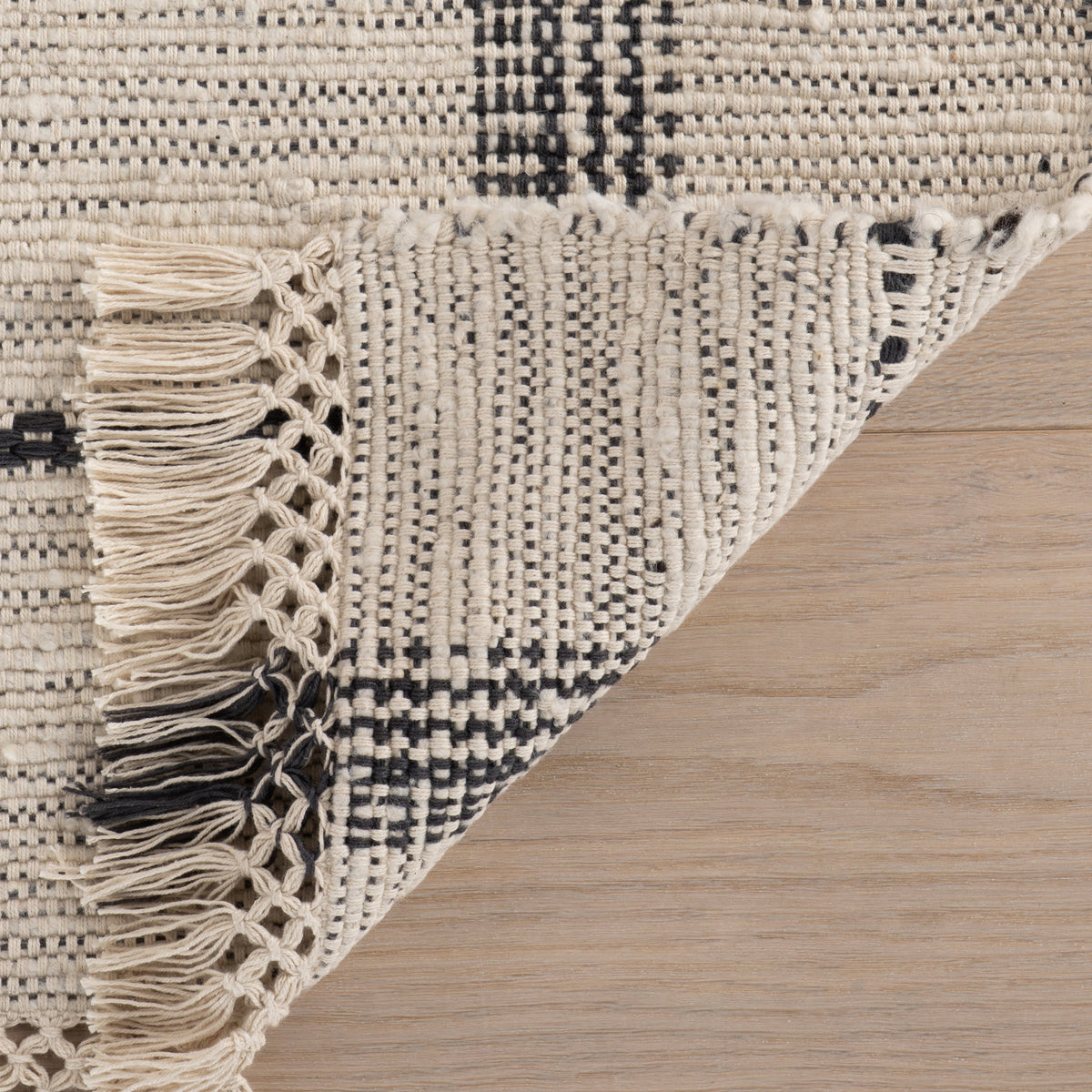 Dash & Albert Zole Plaid Handmade Cotton Rug in Ivory, photo 3