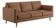 Oregon Leather Chocolate with Wenge Wood | Natuzzi Destrezza Sofa | Valley Ridge Furniture