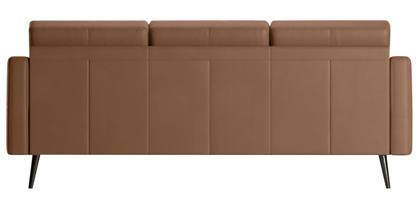 Oregon Leather Chocolate with Wenge Wood | Natuzzi Destrezza Sofa | Valley Ridge Furniture