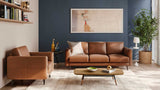 Oregon Leather Chocolate with Wenge Wood | Natuzzi Destrezza Sofa | Valley Ridge Furniture