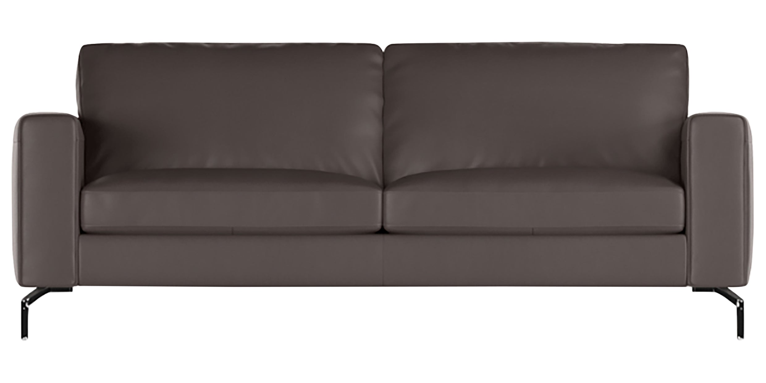 Denver Leather Granite with Matte Black Metal | Natuzzi Sollievo 3-Seater Sofa | Valley Ridge Furniture