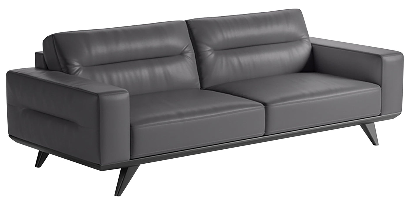 Le Mans Leather Grey with Wenge Wood | Natuzzi Adrenalina 3-Seater Sofa | Valley Ridge Furniture