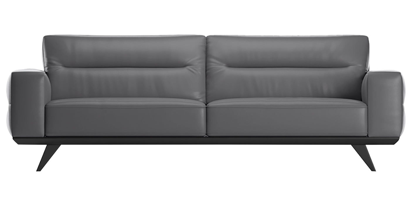 Le Mans Leather Grey with Wenge Wood | Natuzzi Adrenalina 3-Seater Sofa | Valley Ridge Furniture