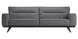 Le Mans Leather Grey with Wenge Wood | Natuzzi Adrenalina 3-Seater Sofa | Valley Ridge Furniture