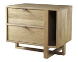 Sand | West Bros Fulton 2 Drawer Nightstand