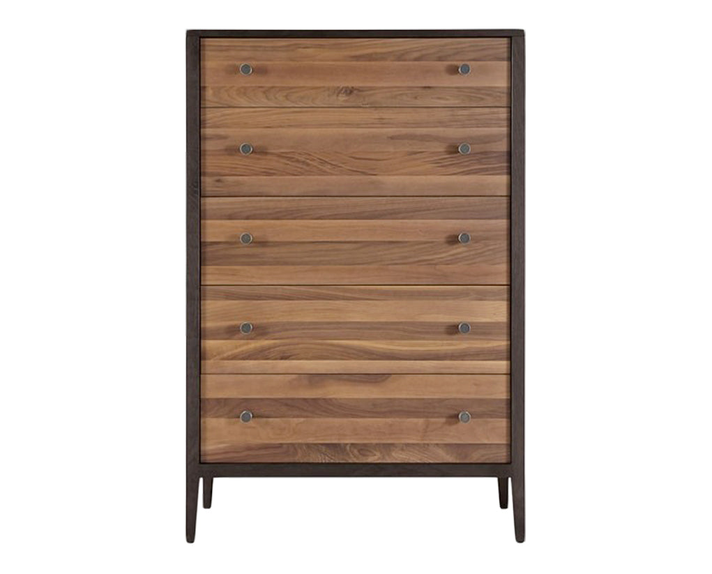 Carbon with Walnut Stripe | West Bros Hayden Chest of Drawers