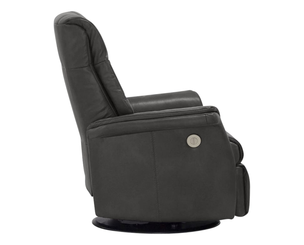 Sauvage Leather Anthracite | Norwegian Comfort Denver Recliner | Valley Ridge Furniture