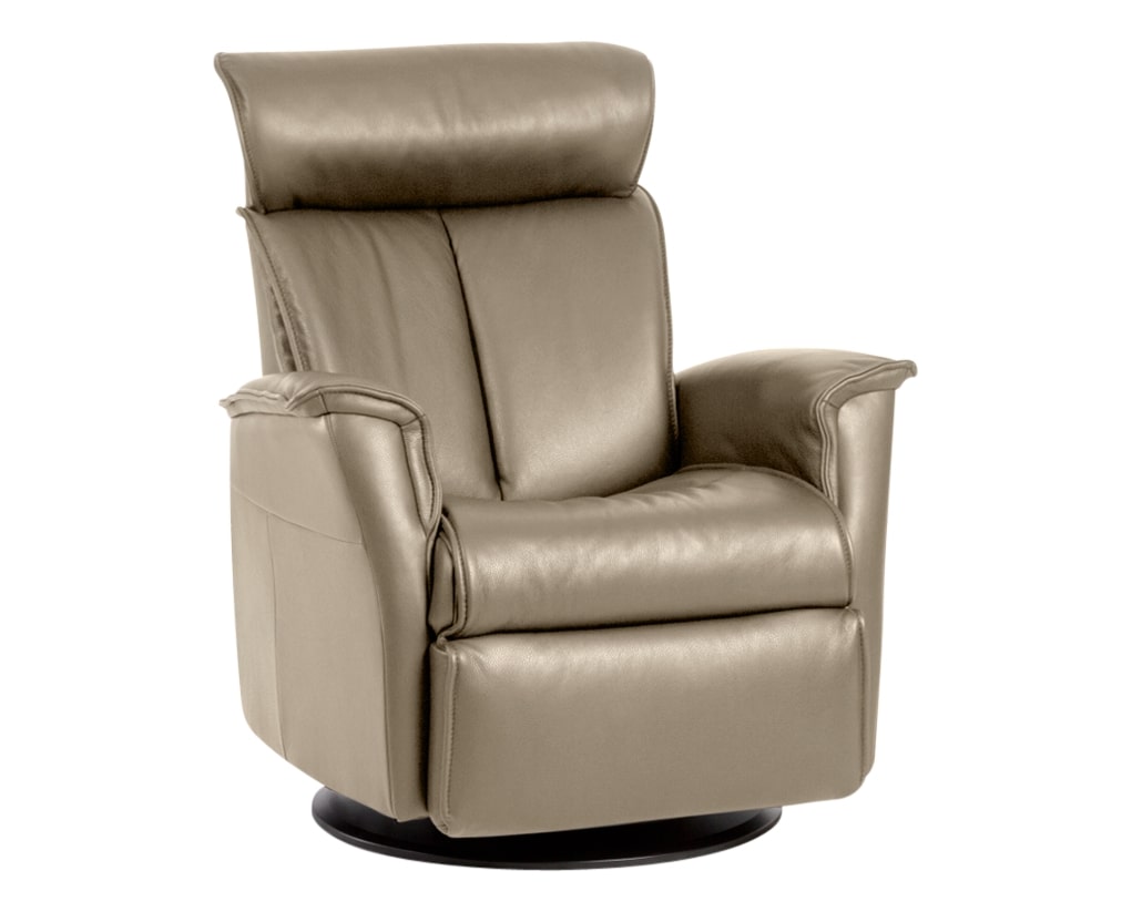 Trend Leather Pebble | Norwegian Comfort Luc Recliner | Valley Ridge Furniture