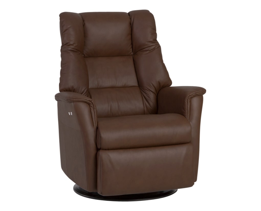 Sauvage Leather Caramel | Norwegian Comfort Victor Recliner | Valley Ridge Furniture
