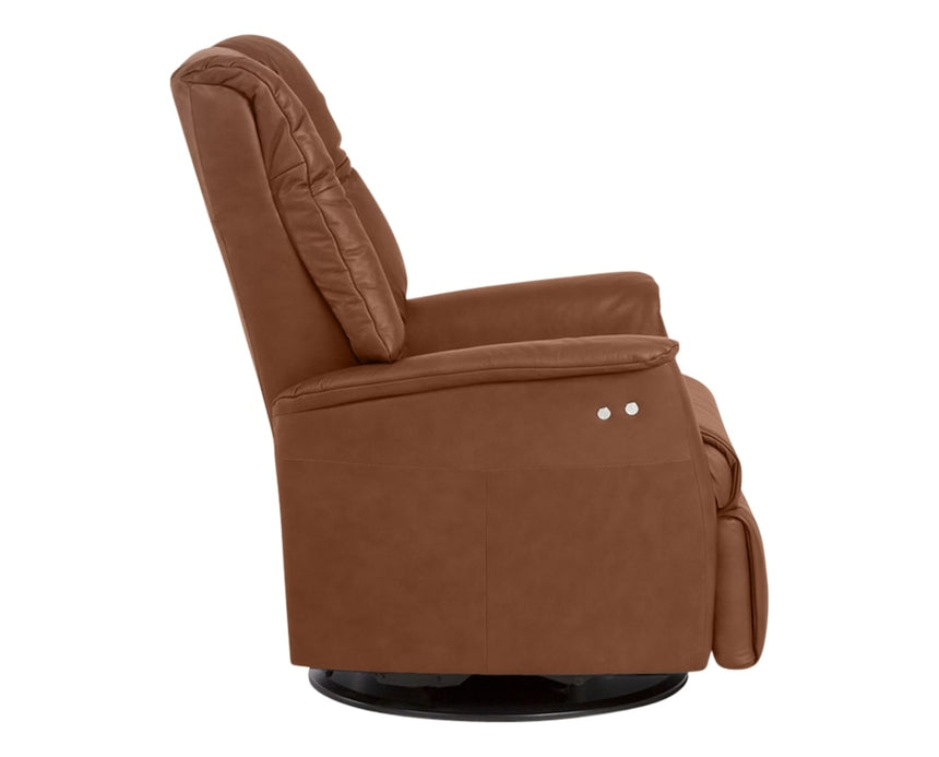 Sauvage Leather Nutmeg | Norwegian Comfort Victor Recliner | Valley Ridge Furniture