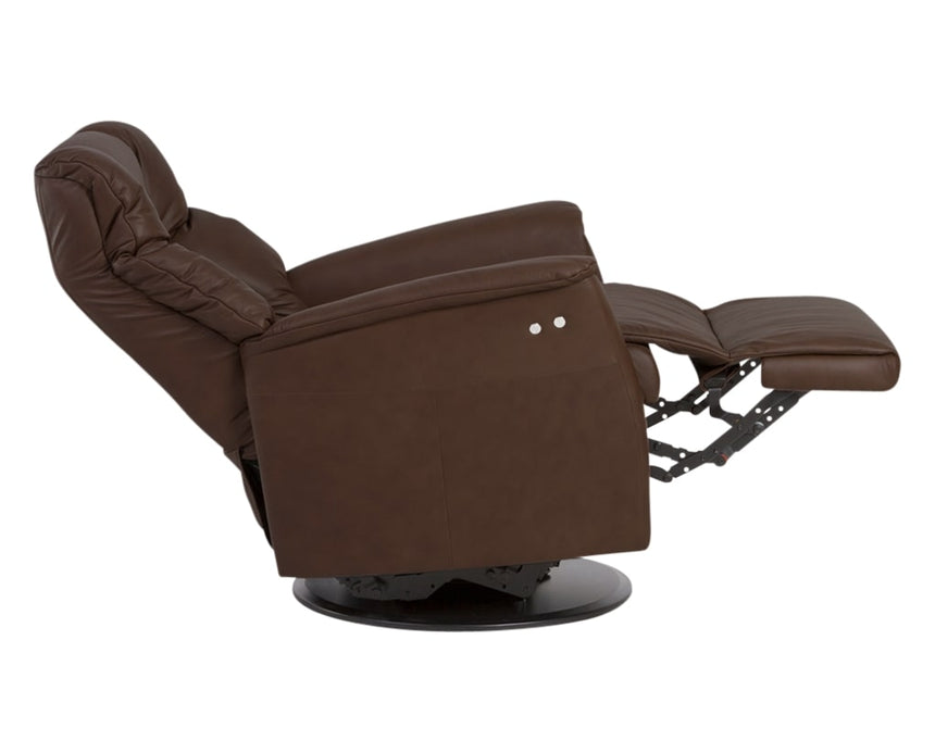 Sauvage Leather Caramel | Norwegian Comfort Victor Recliner | Valley Ridge Furniture