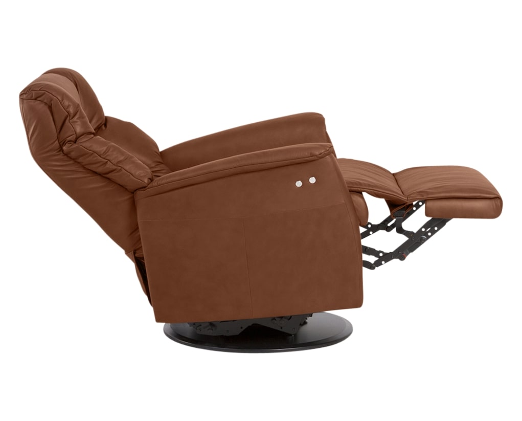 Sauvage Leather Nutmeg | Norwegian Comfort Victor Recliner | Valley Ridge Furniture