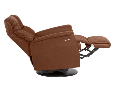 Sauvage Leather Nutmeg | Norwegian Comfort Victor Recliner | Valley Ridge Furniture