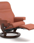 Paloma Leather Henna M/L & Brown Base | Stressless Sunrise LegComfort Recliner | Valley Ridge Furniture