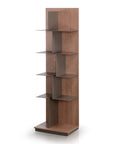 Taupe and Cashmere Walnut | Trica Maze Shelving Unit