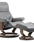 Paloma Leather Metal Grey | Stressless View Classic Recliner | Valley Ridge Furniture