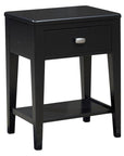 Solid Black | Durham Perfect Balance West End 1 Drawer Night Stand