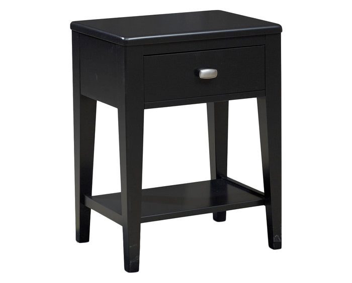 Solid Black | Durham Perfect Balance West End 1 Drawer Night Stand