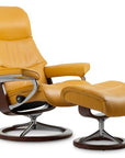 Cori Leather Mustard | Stressless View Signature Recliner | Valley Ridge Furniture