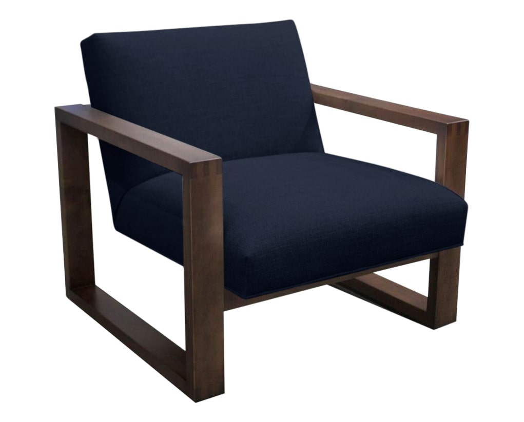 View Fabric Navy | Camden Brent Chair | Valley Ridge Furniture
